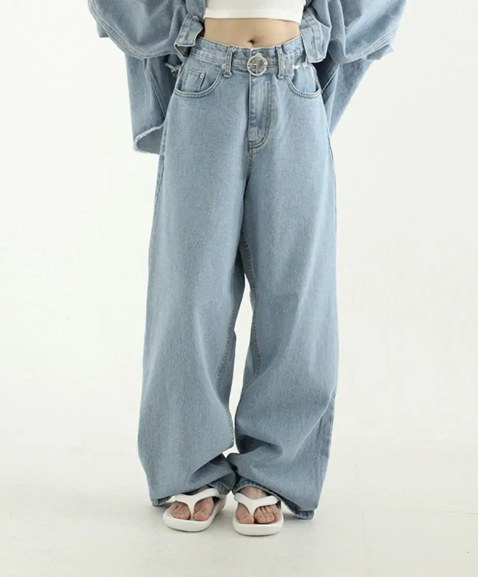 Local Mansion Overwidth Pants Light Blue Denim