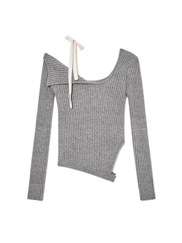 글로니 ISA ASYMMETRICAL KNIT TOP (GRAY)