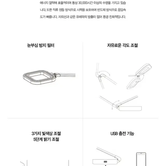 프리즘 LED 스탠드 학습 조명