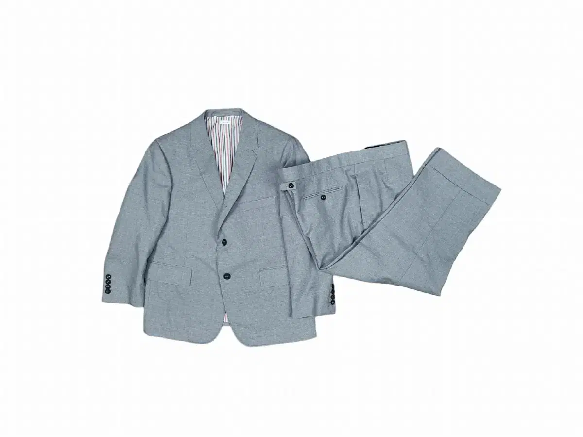 Thom Browne Gray Suit Top and Bottom