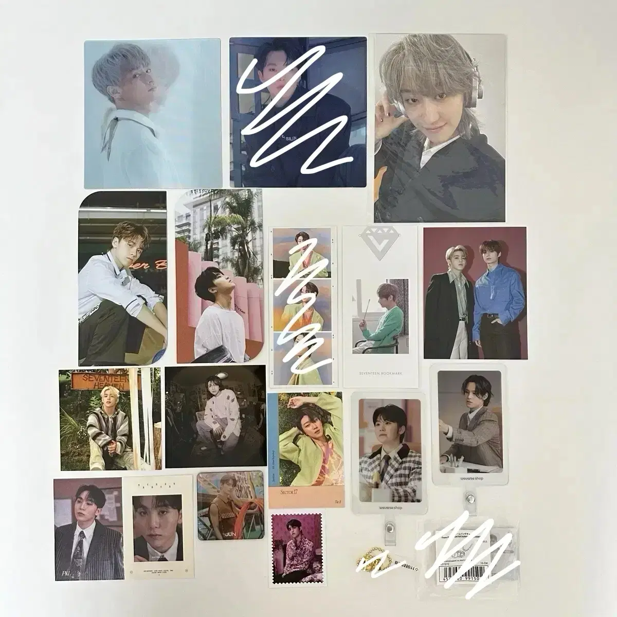 SEVENTEEN Components Home YMMD jun lenticular Bookmarks Three-Cut Magnets sticker Pre-order benefits