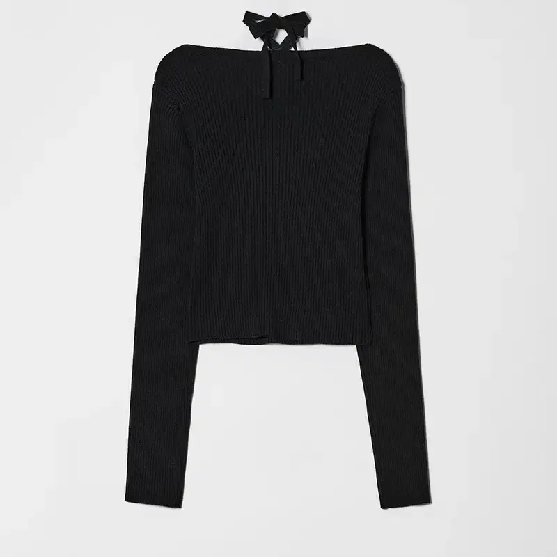 다이애그널 TIED NECKLINE KNIT 니트 다이닛보헤미안서울마뗑킴