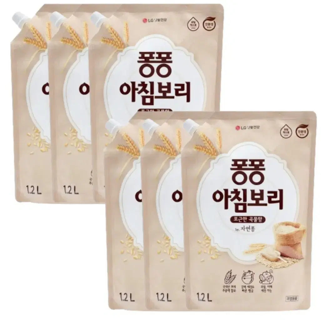 퐁퐁 주방세제 아침보리 1200ml 6개