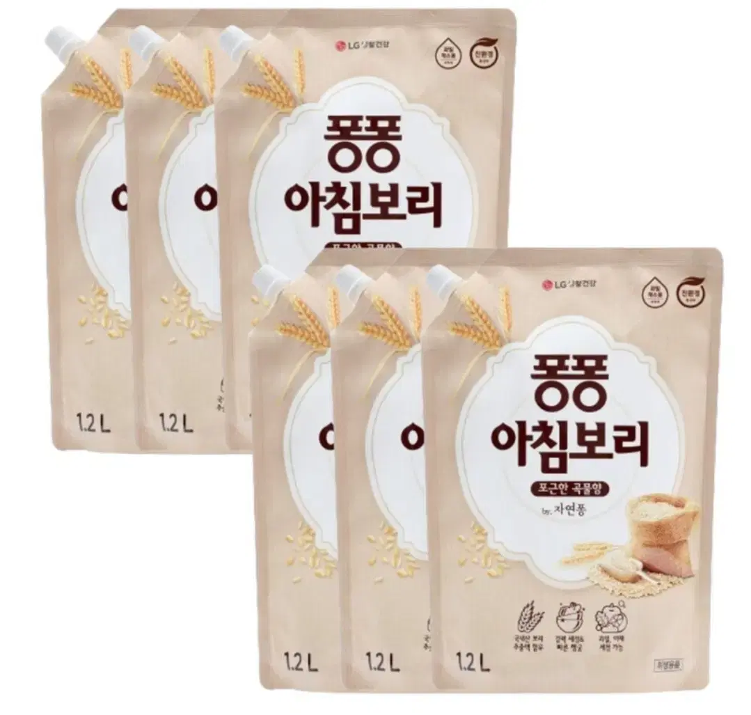 퐁퐁 주방세제 아침보리 1200ml 6개