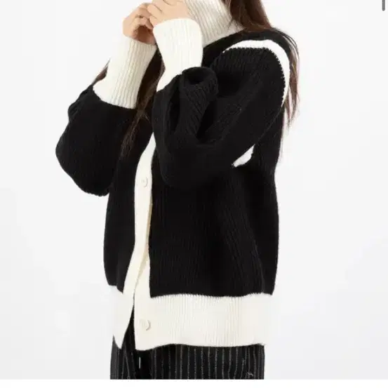 릿킴 wool blend color mixed cardigan