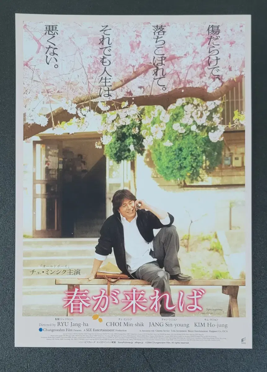 [Movie Pamphlet] Japanese Flyer When the Flowering Bom Comes (2006) Choi Min-sik Jang Shin-young