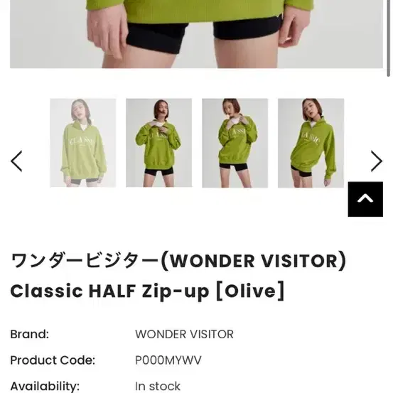 Wonder Visitor classic half zip up olive