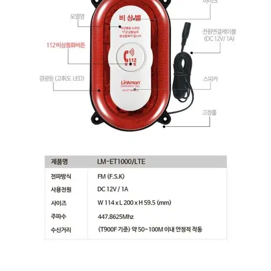 미사용 링크맨 비상벨세트 판매합니다