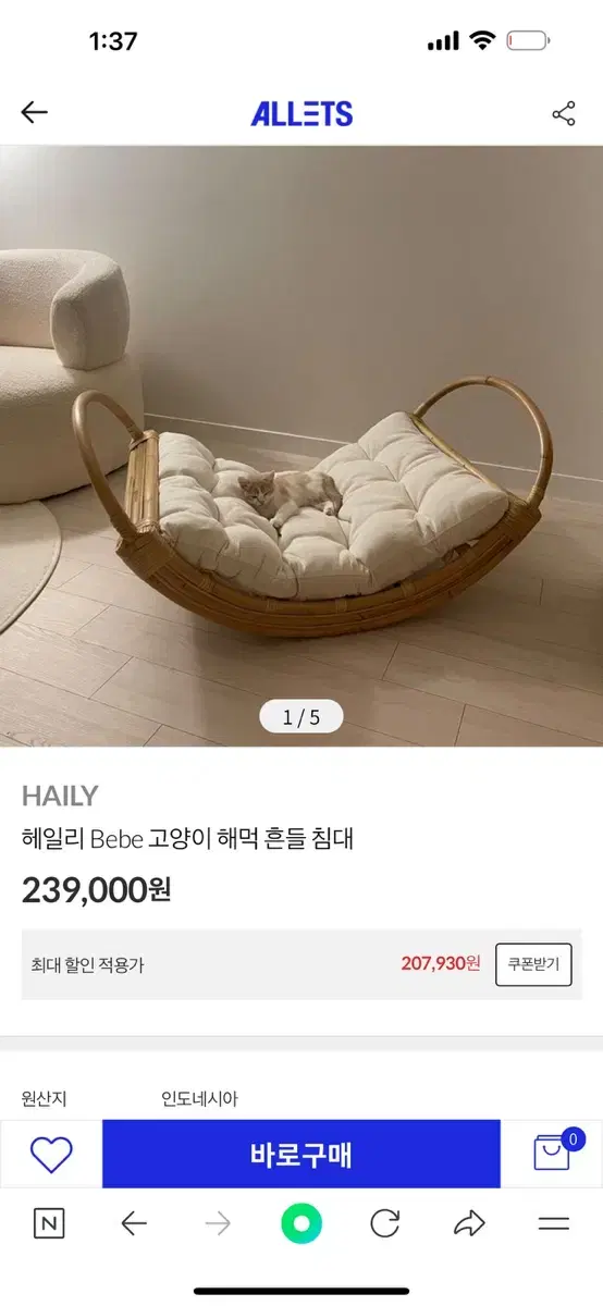 고양이 흔들침대