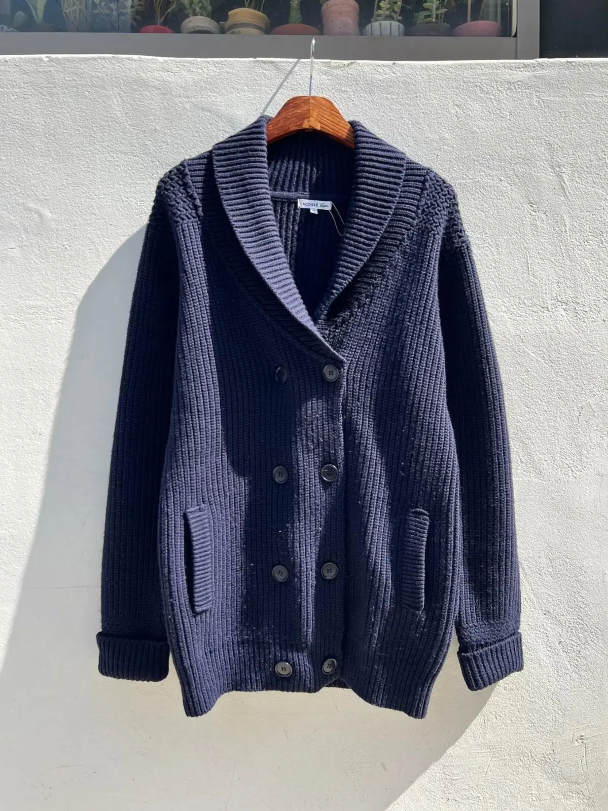 [L]Lacoste Sholcara double-button knit cardigan