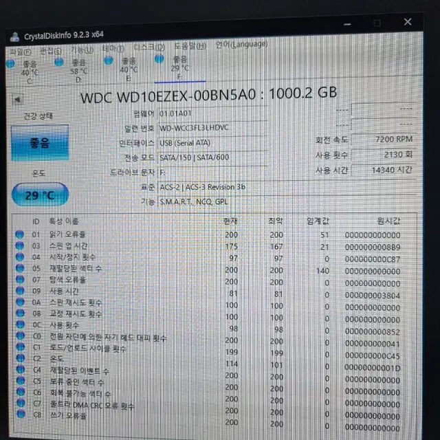 HDD 500GB/ 1TB