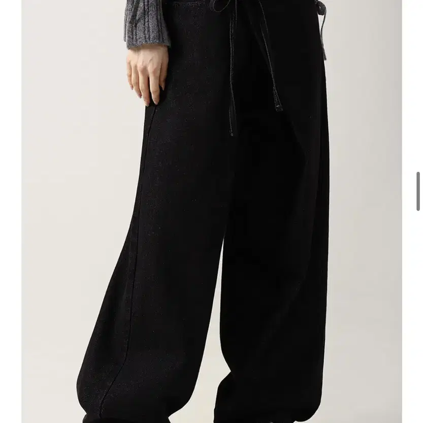 어반드레스 String Wrap Wide Pants BLACK