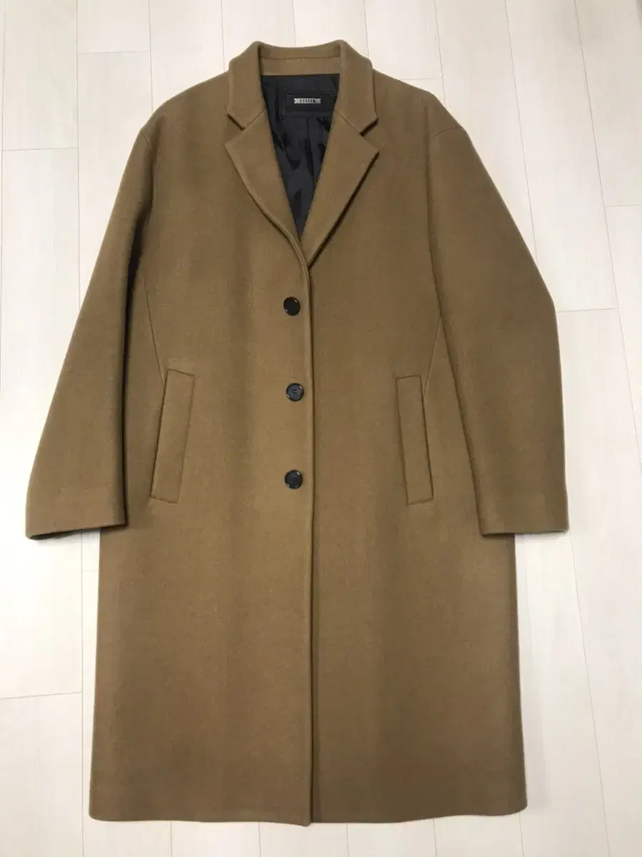 System Homme 3-button cashmere coat