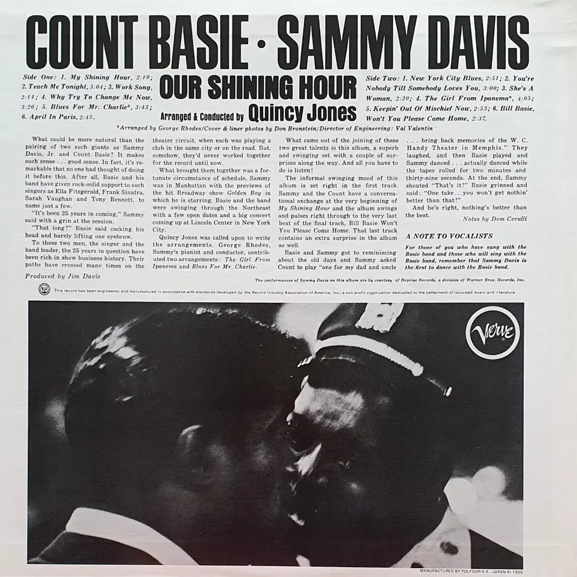 LP ㅡJAZZ / SAM DAVIS ,COUNT BASIE 수입명반