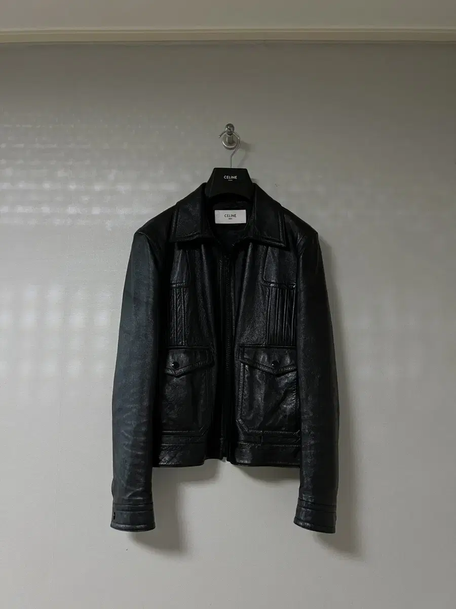 Seline Lambskin Leather Jacket Leather Jacket Outerwear