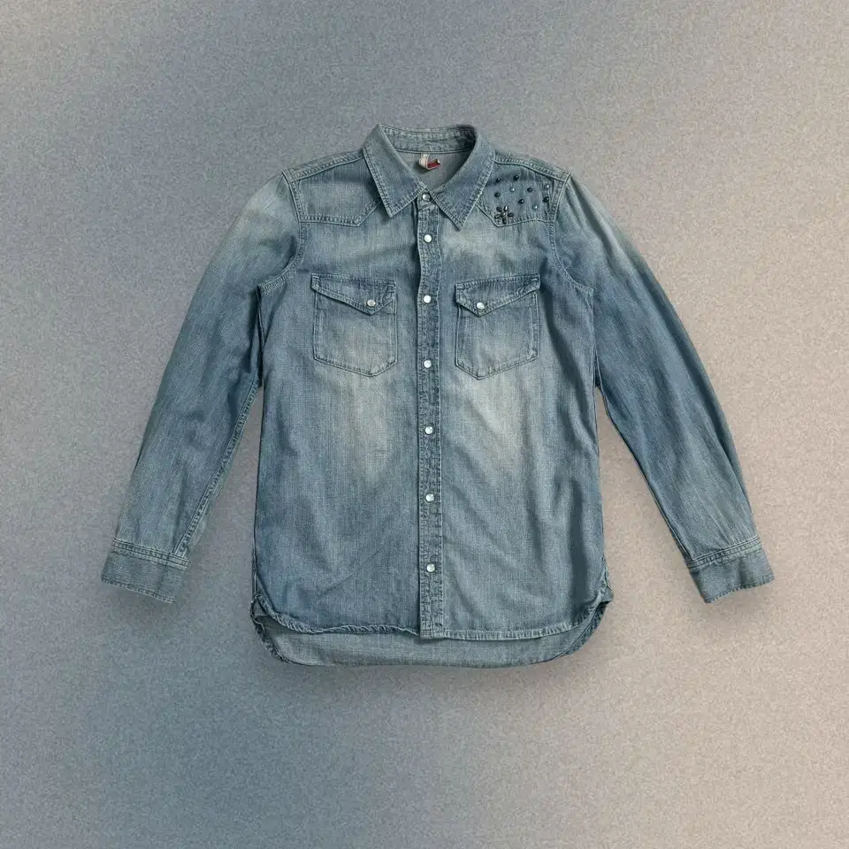 vintage stud western denim shirt