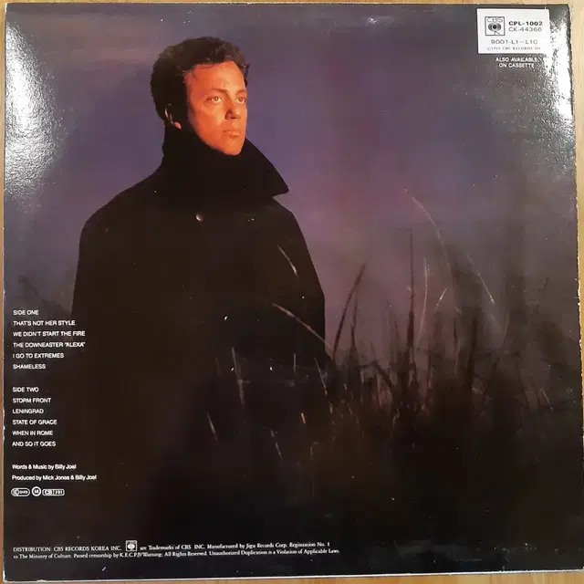 billy joel / storm front CBS 코리아 lp