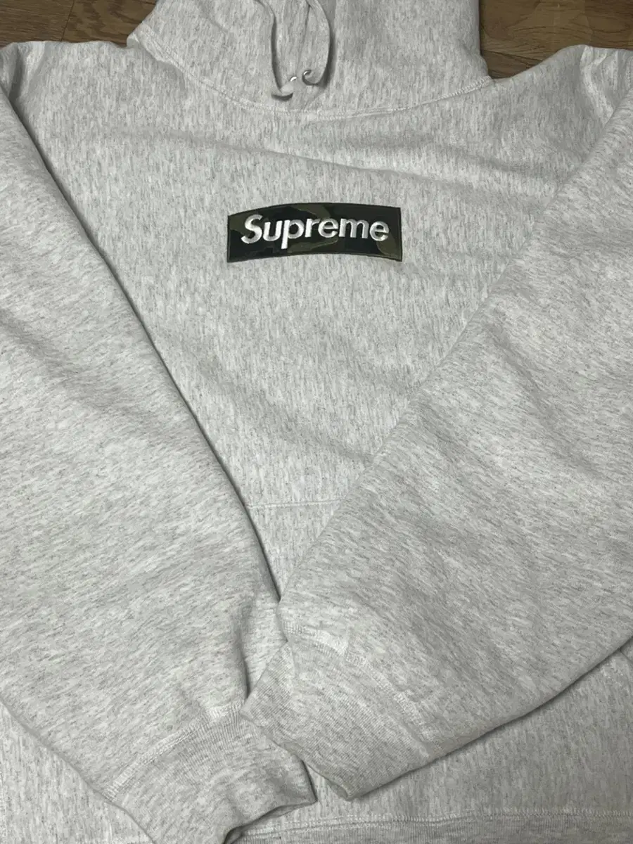 23FW Supreme Box Logo Hoodie L Gray Camo Hoodie