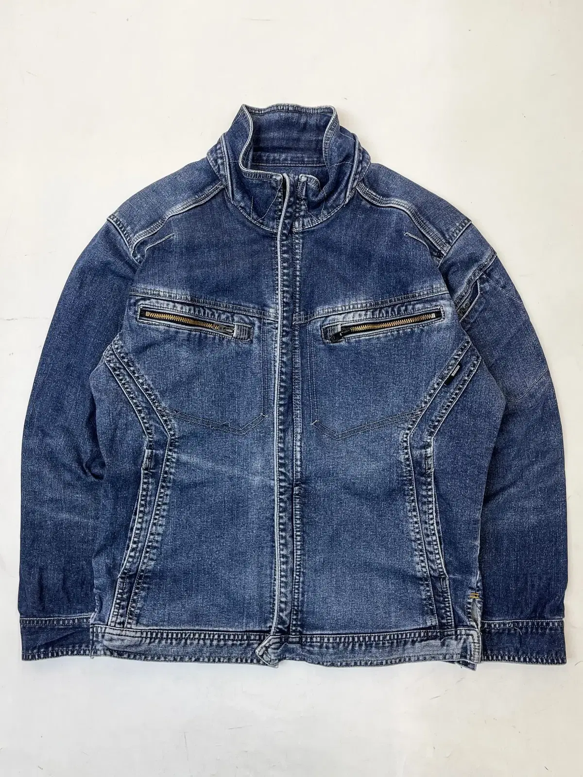 TS Design Double Zip Mechanic Denim Jacket