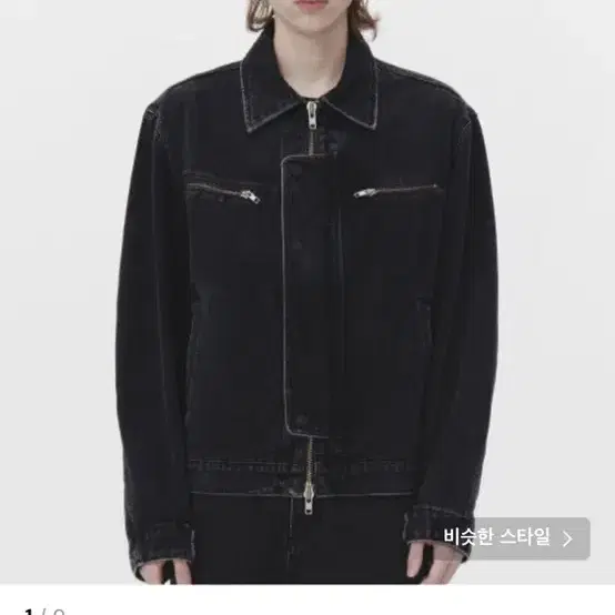 [2] 넥스트도어립스 WESTERN DENIM JACKET BLACK