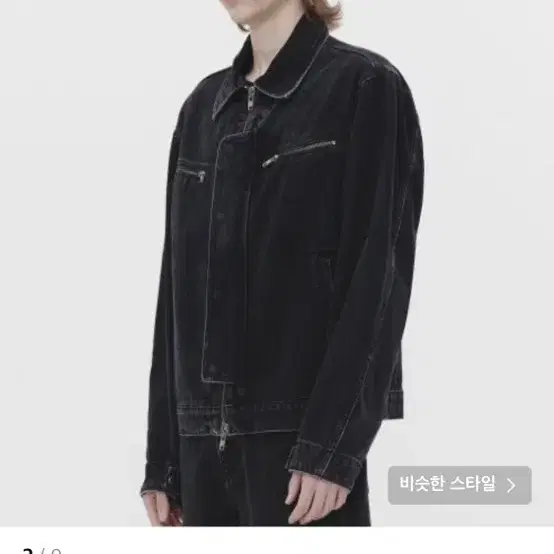 [2] 넥스트도어립스 WESTERN DENIM JACKET BLACK