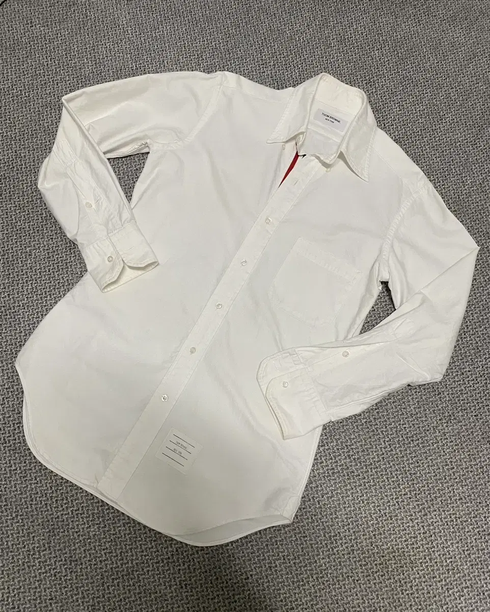 Thom Browne Hidden Three-Seam White Shirt Size 1