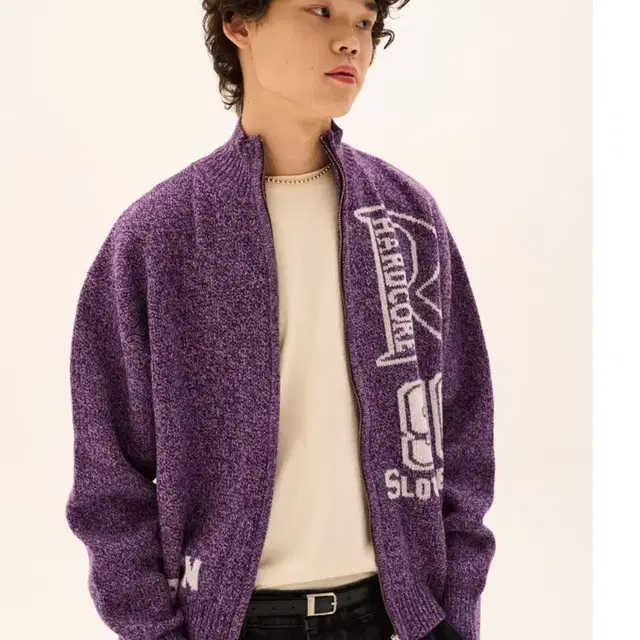 Etce COLIN 90 KNIT ZIP UP (PURPLE)