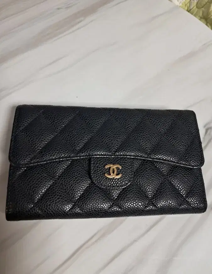 Chanel Classic Flap Long Wallet Caviar Full Box New