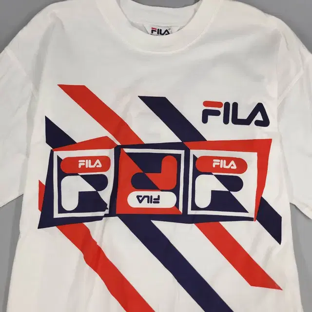 FILA 휠라 필라 JP 화이트 네이비 레드 스트라이프 프린팅 올드스쿨