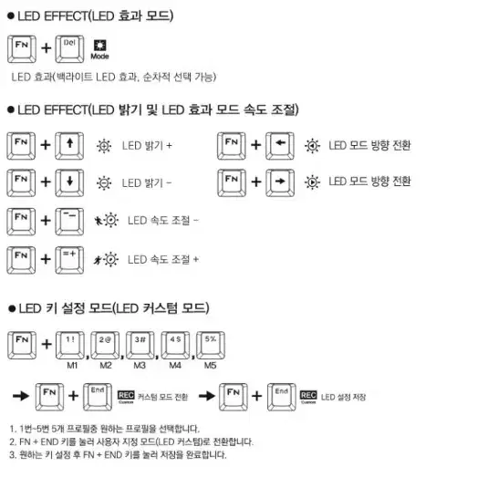 앱코 HACKER K595 LED 축교환 게이밍 기계식 키보드 새거신품