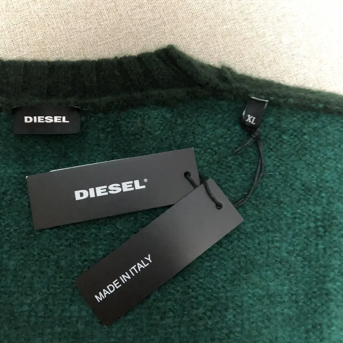 XL 디젤 니트 컬러블록 diesel