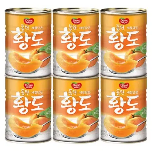 무료배송-동원 황도 410g 6개 슬라이스 복숭아 통조림