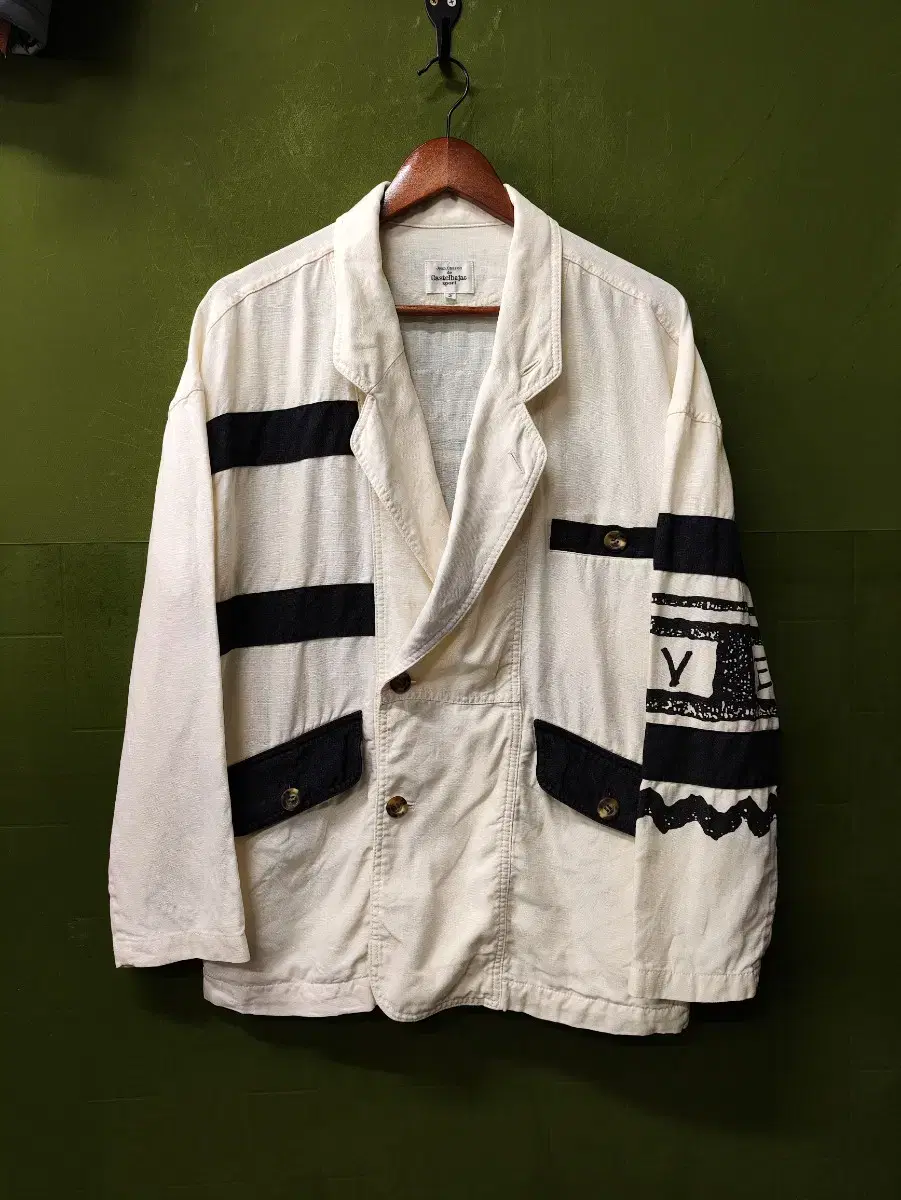 90s Castel Bajac Sport Linen Double Jacket