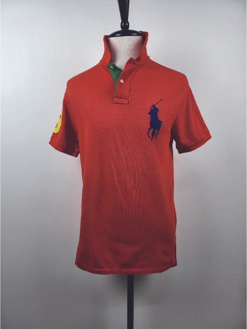 폴로랄프로렌(POLO RALPH LAUREN) 레드 반팔 카라티