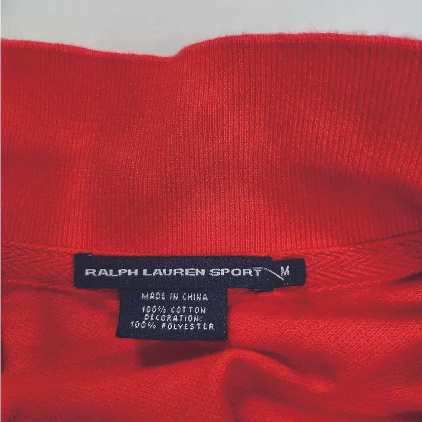 랄프로렌(RALPH LAUREN) 레드 포인트 반팔 카라티