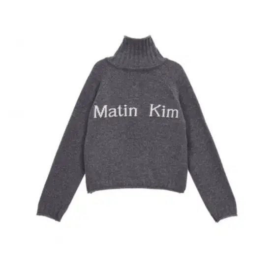 마뗑킴 SPELL POINT KNIT ZIP UP IN GREY