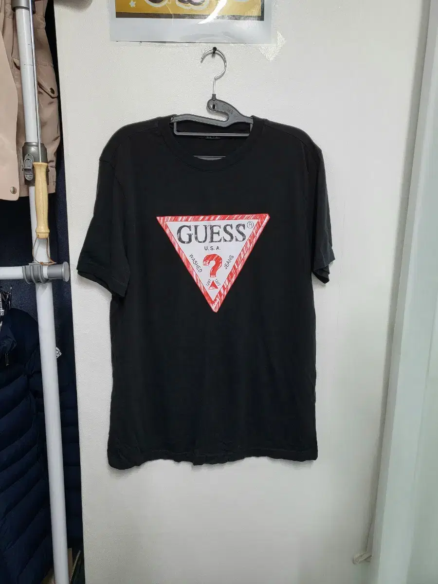 GUESS Logo Vahn Short Sleeve Cotton Tee 100