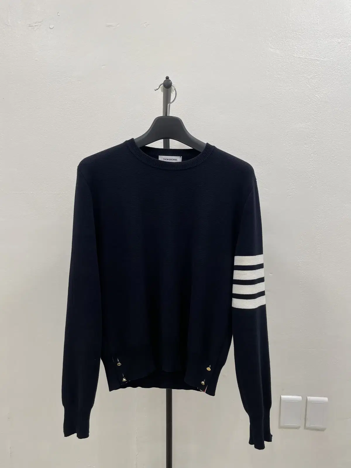 [Genuine] TOM BROWN Keumjang Milan Stitch Knit 2-Size Navy