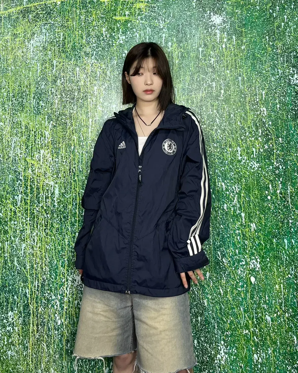 Adidas Chelsea Navy Hooded Windbreaker 95