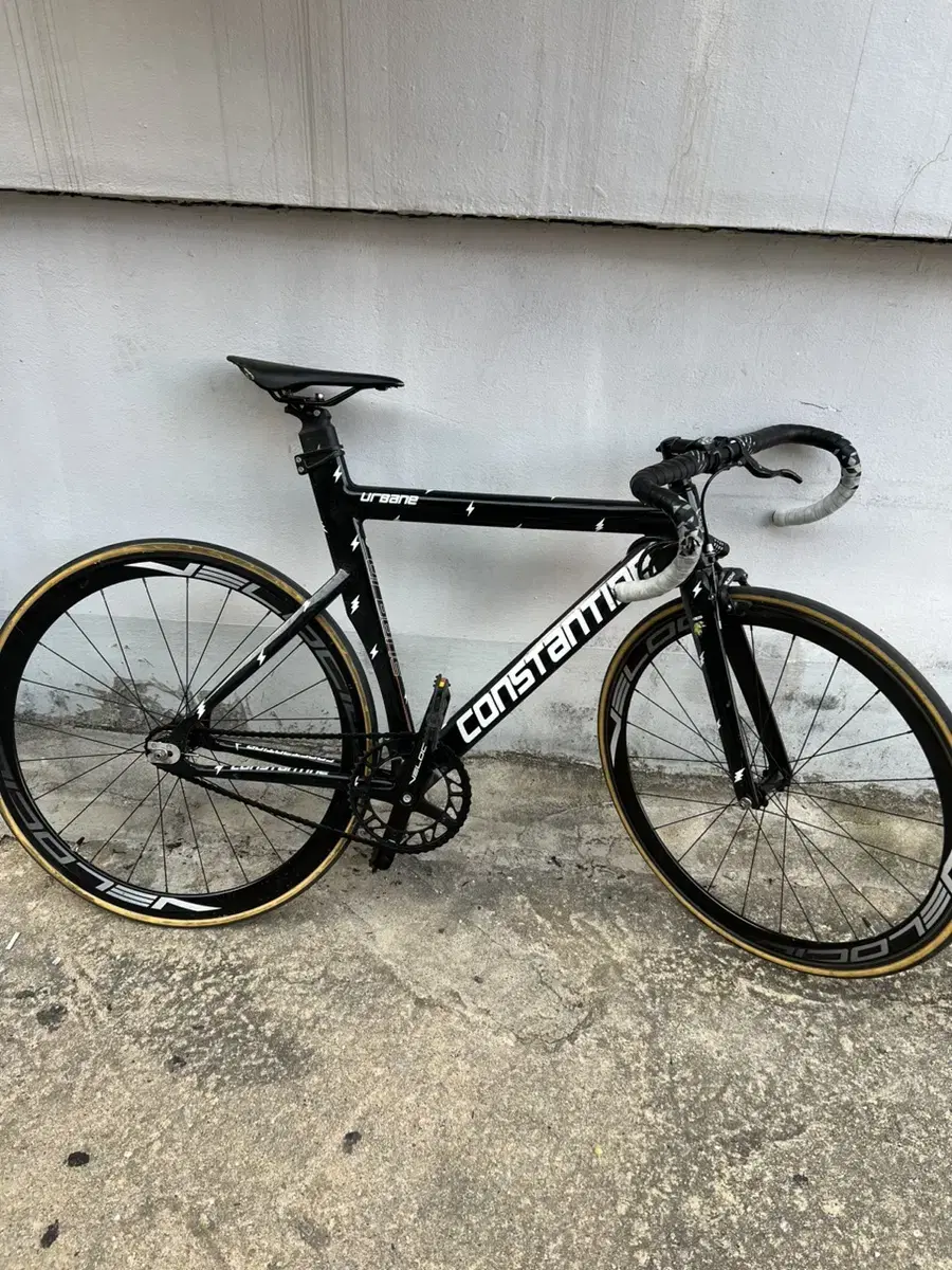 Constantine Irvine's 22 year old pixie bike with another pixie bike.