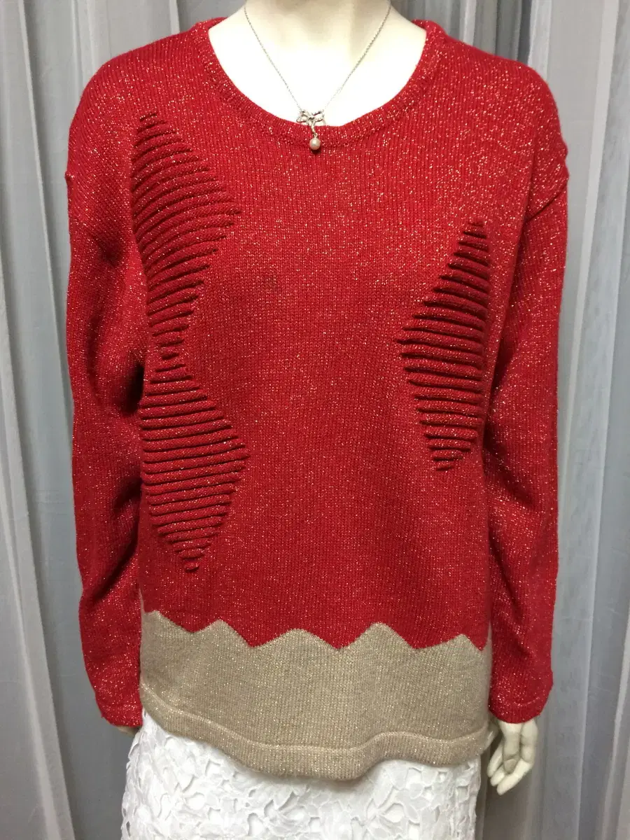 Financier Red Imported Knit