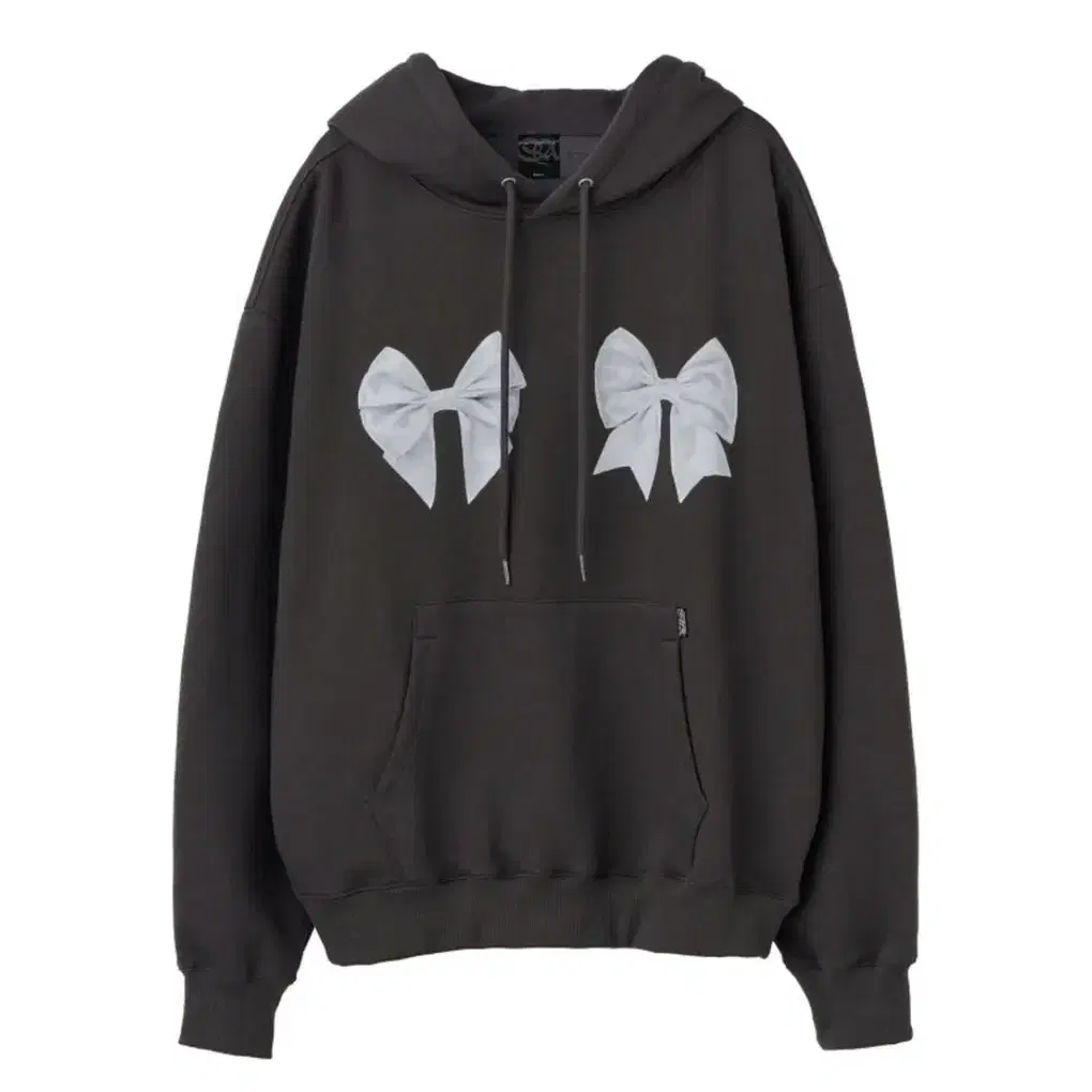 스컬프터 후드티 리본후드티 Bow Bow hoodie charcol