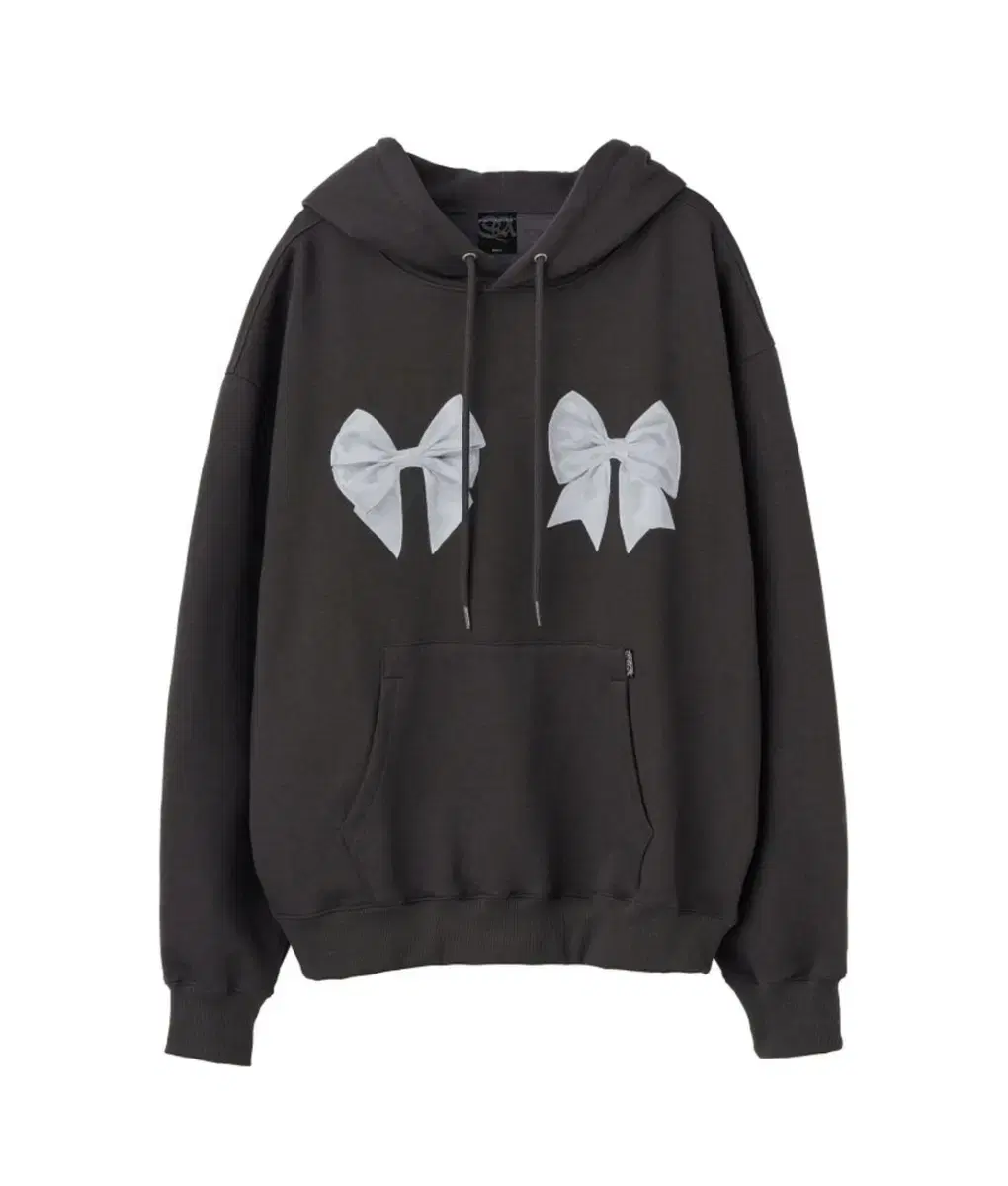 스컬프터 후드티 리본후드티 Bow Bow hoodie charcol