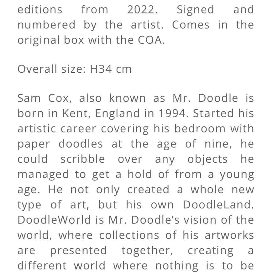 Mr. Doodle doodler2 /미스터두들 아트피규어