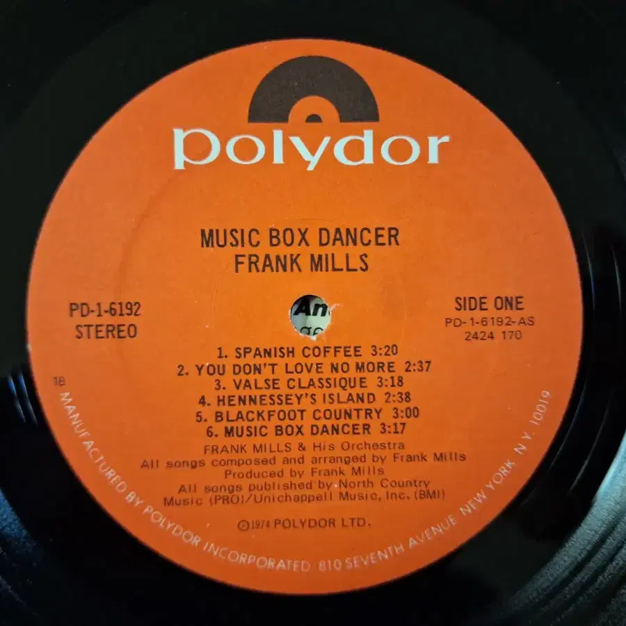 미국원반/Frank Mills - Music Box Dancer LP