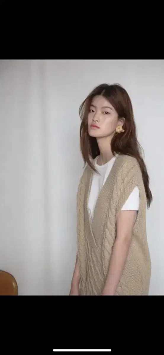 Softseoul beige knit vest 소프트서울 베이지니트