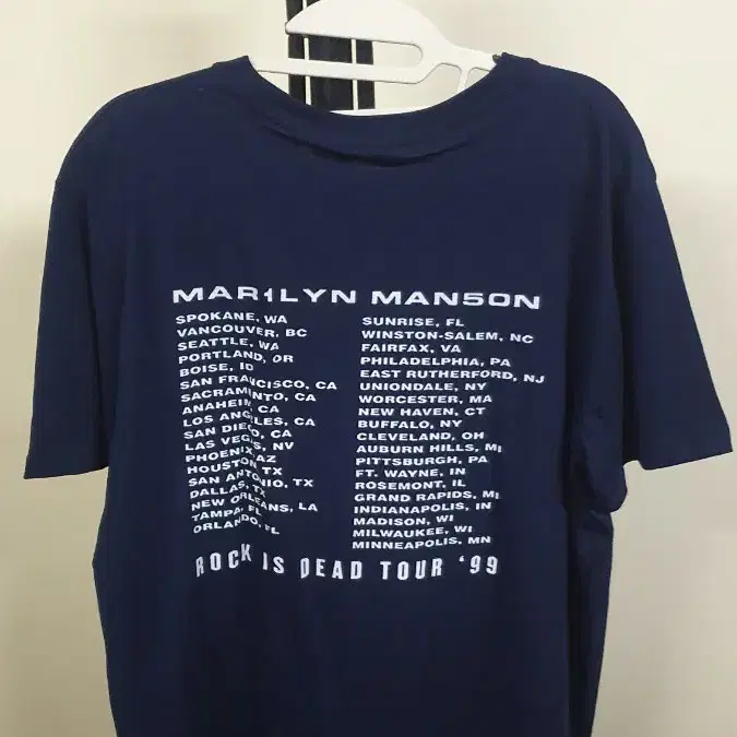 새상품)락티셔츠 Marilyn Manson 1999 tour date L