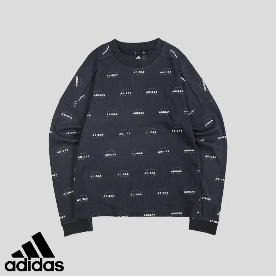 Adidas Black Adidas Athletics Monogram Long Sleeve T-Shirt Long Sleeve S