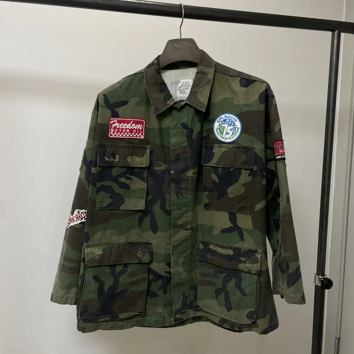 70s Houston 휴스턴 밀리터리 패치 bdu 자켓