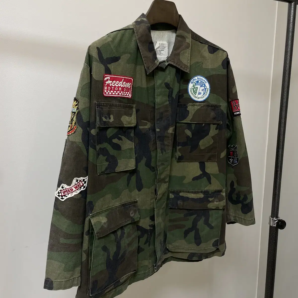 70s Houston 휴스턴 밀리터리 패치 bdu 자켓